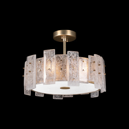 Lunea 3 Light 22" Wide Semi-Flush Drum Ceiling Fixture