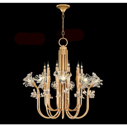 Fine Art Handcrafted Lighting Azu 20 Light 36" Wide Crystal Abstract Chandelier