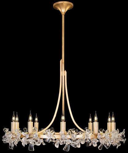 Azu 10 Light 35" Wide Crystal Candle Style Chandelier