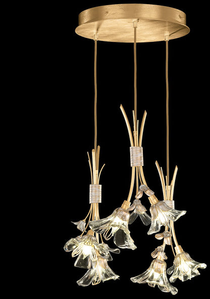 Azu 6 Light 22" Wide Crystal Multi Light Pendant