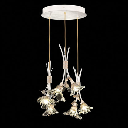 Fine Art Handcrafted Lighting Azu 6 Light 22" Wide Crystal Multi Light Pendant