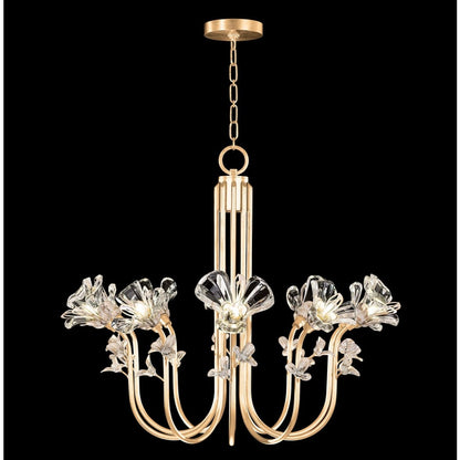 Fine Art Handcrafted Lighting Azu 10 Light 36" Wide Crystal Abstract Chandelier