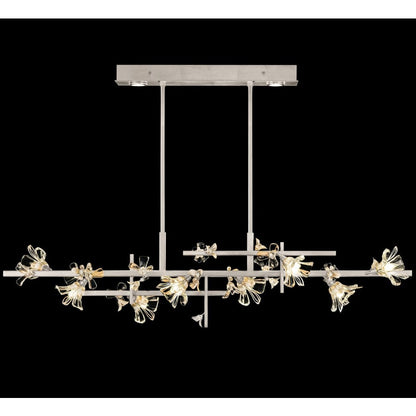 Fine Art Handcrafted Lighting Azu 10 Light 65" Wide Crystal Linear Pendant