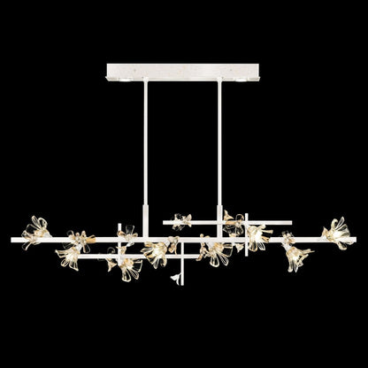 Fine Art Handcrafted Lighting Azu 10 Light 65" Wide Crystal Linear Pendant