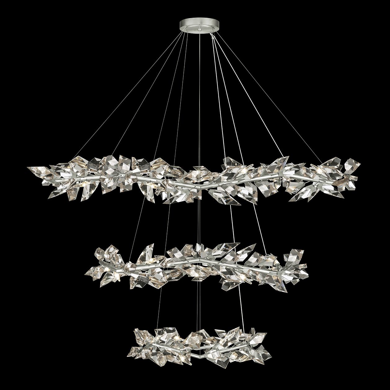 Foret 35 Light 71" Wide Crystal Ring Chandelier