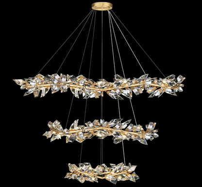 Foret 35 Light 71" Wide Crystal Ring Chandelier