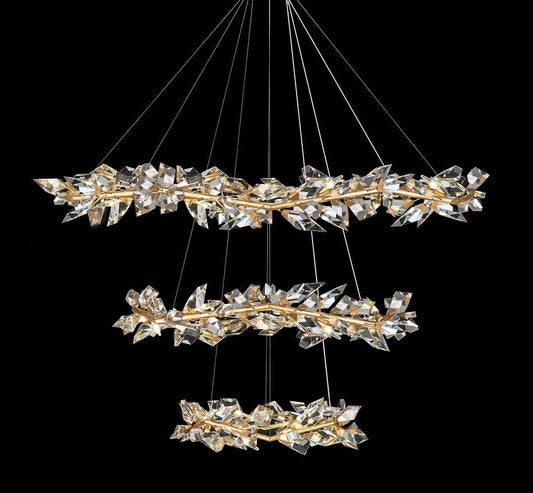 Foret 35 Light 71" Wide Crystal Ring Chandelier