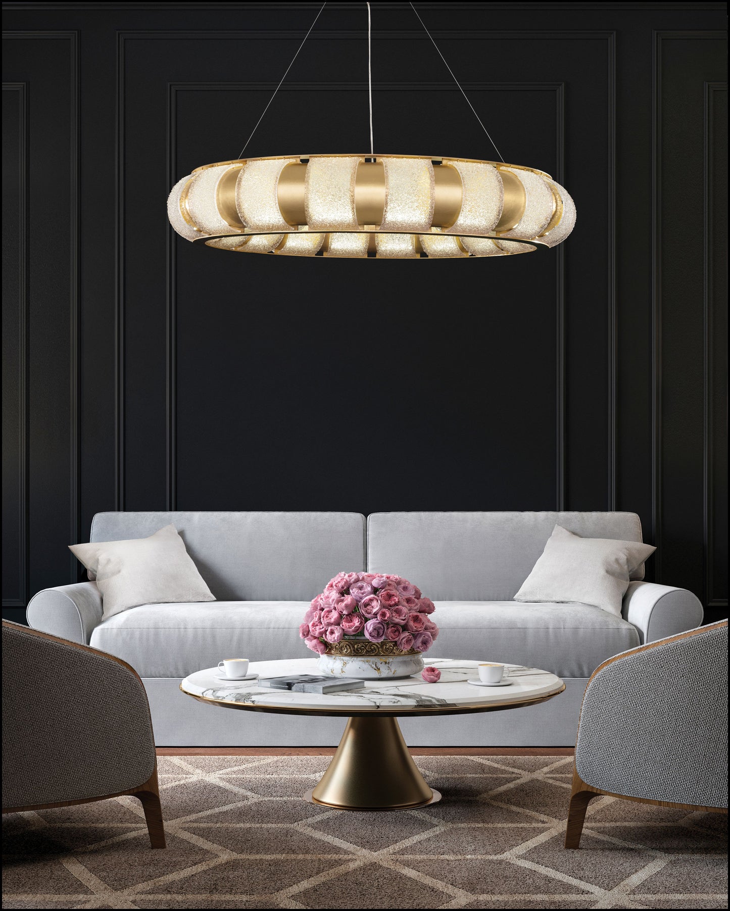 Bond 45" Wide LED Ring Chandelier
