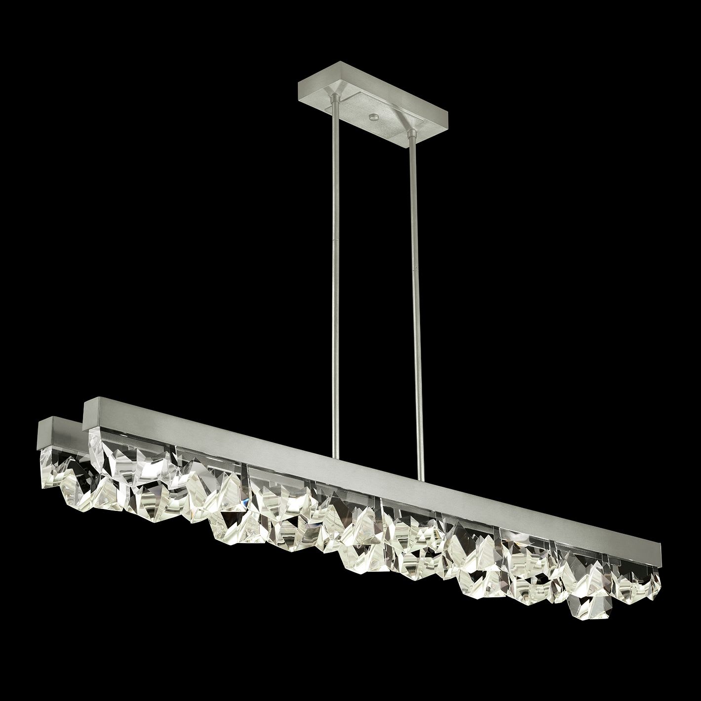 Strata 55" Wide LED Crystal Linear Pendant