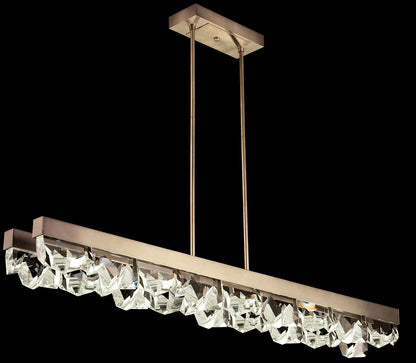Strata 55" Wide LED Crystal Linear Pendant