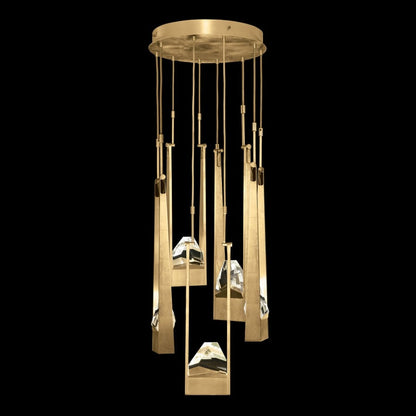 Fine Art Handcrafted Lighting Strata 25" Wide LED Abstract Multi Light Pendant
