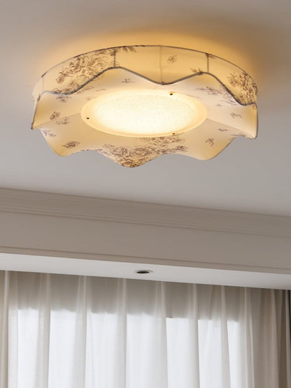 Florielle Fabric Flush Ceiling Light