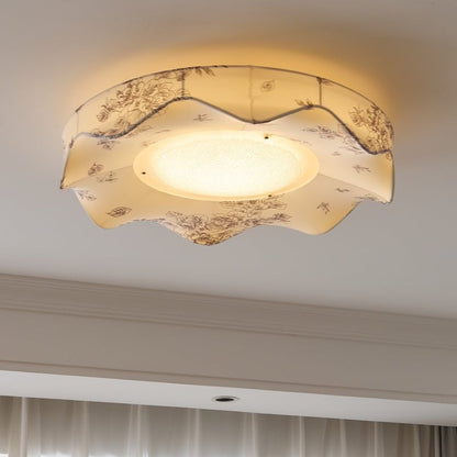 Florielle Fabric Flush Ceiling Light