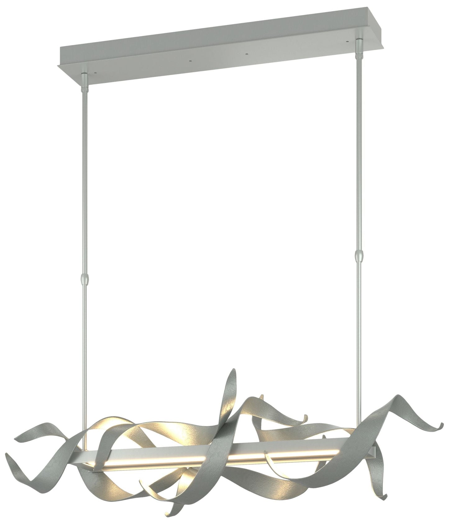 Folio 37 3/4" Wide Vintage Platinum LED Linear Pendant Light