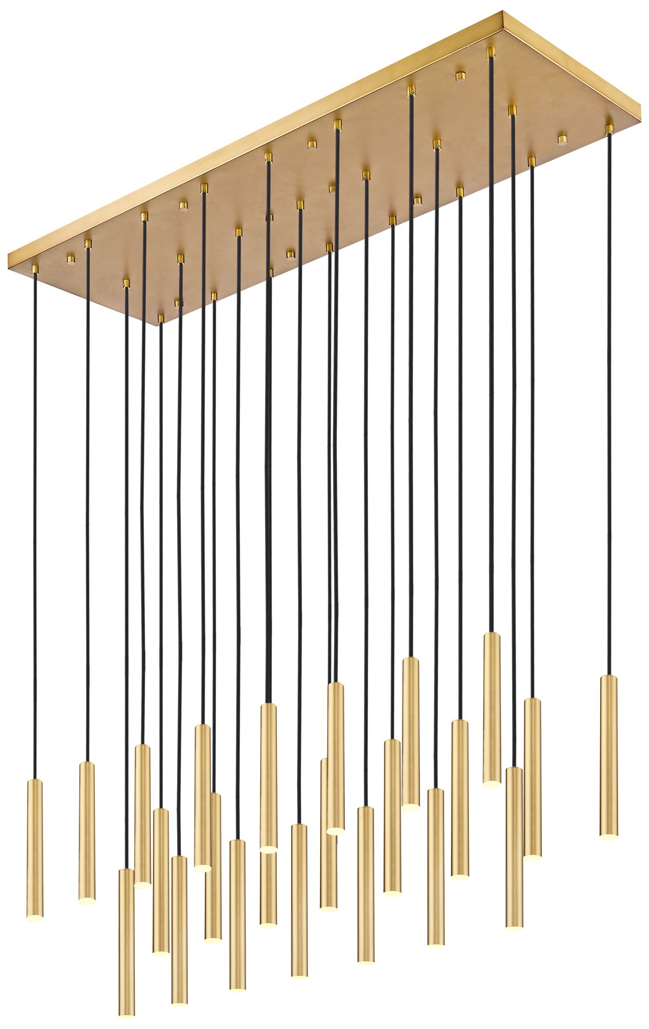 Forest by Z-Lite Modern Gold 54 inch 23 Light Linear LED Chandelier
