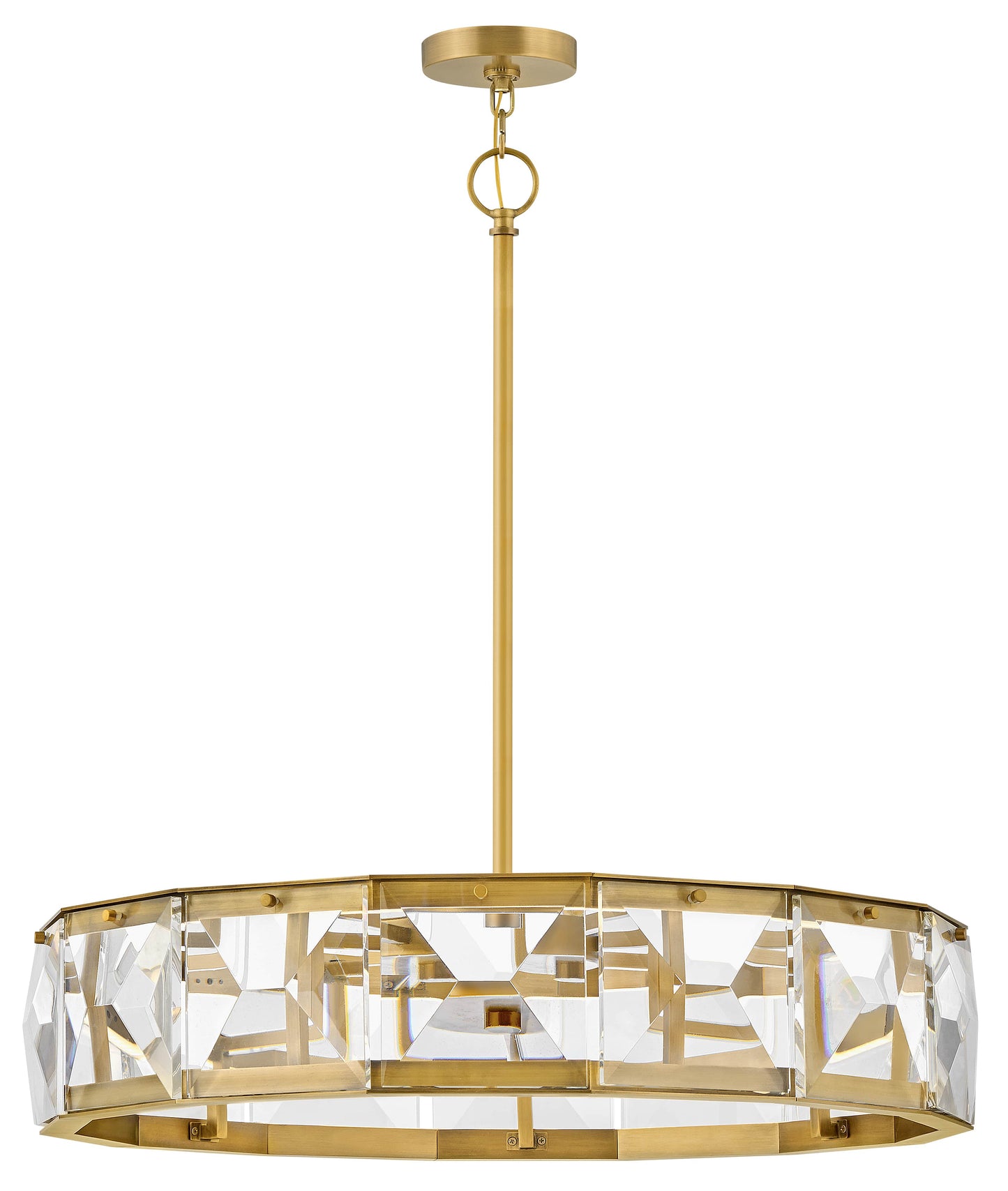 Jolie 30" Wide LED Crystal Drum Chandelier
