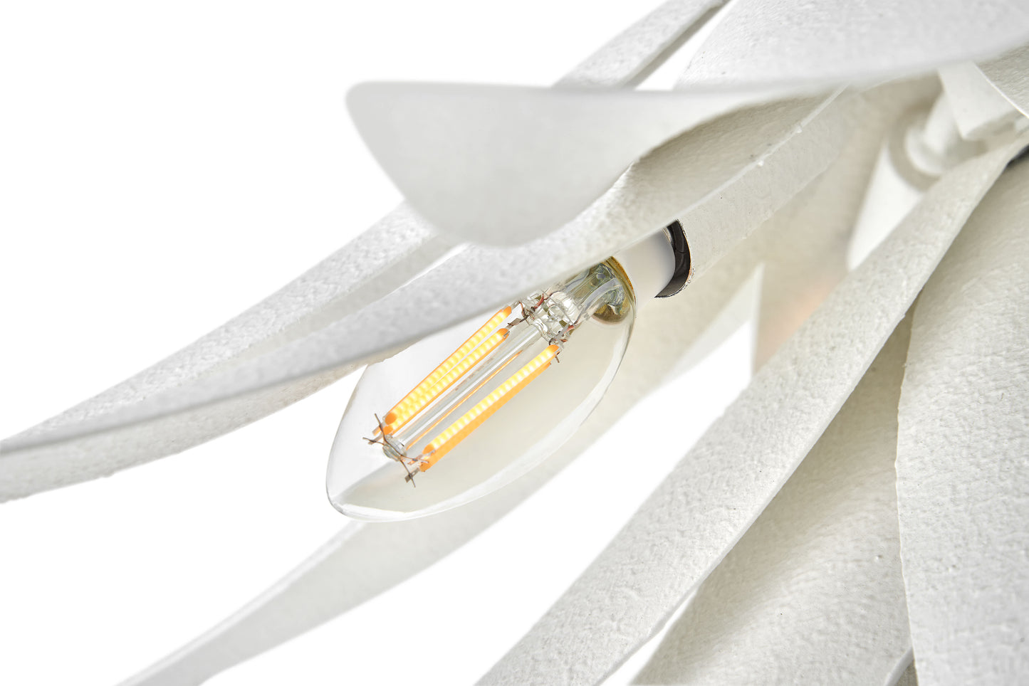Agave 7 Light 26" Wide Taper Candle Pendant with Hand Sculpted Steel Leaves