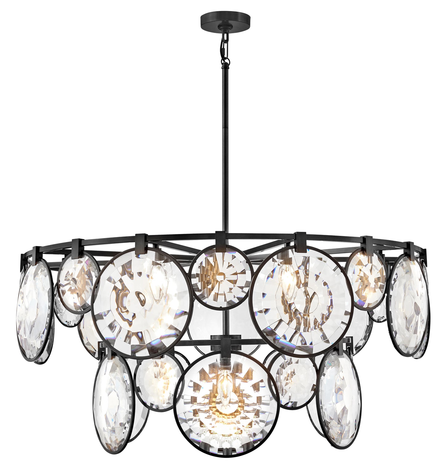 Nala 15 Light 40" Wide Crystal Waterfall Chandelier