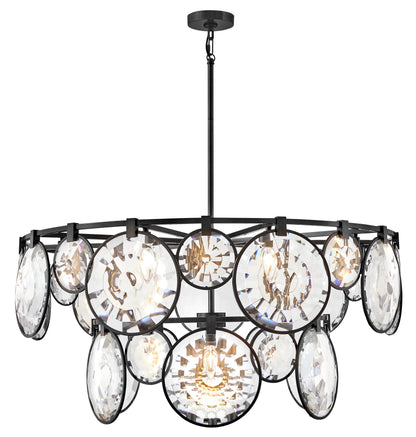 Nala 15 Light 40" Wide Crystal Waterfall Chandelier
