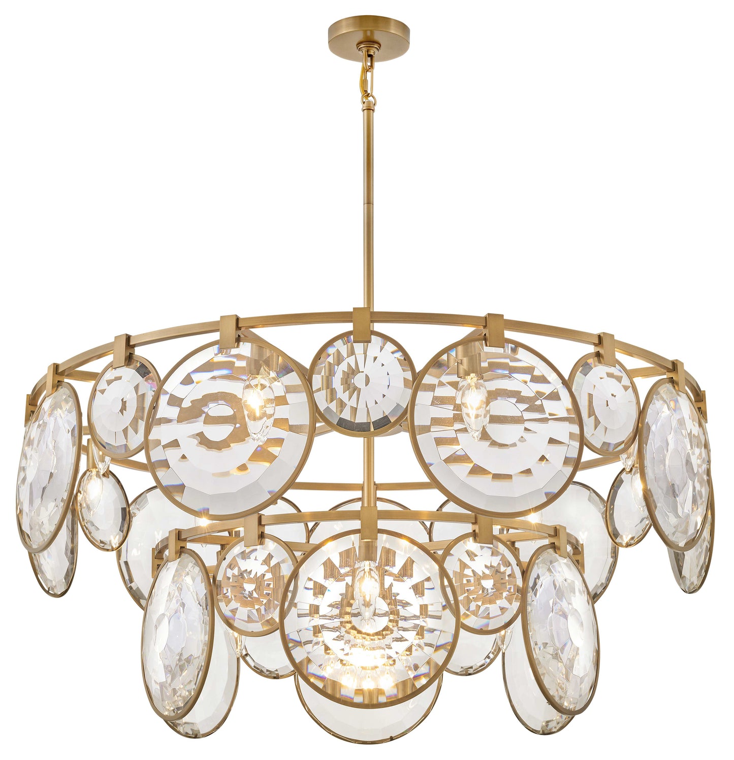 Nala 15 Light 40" Wide Crystal Waterfall Chandelier