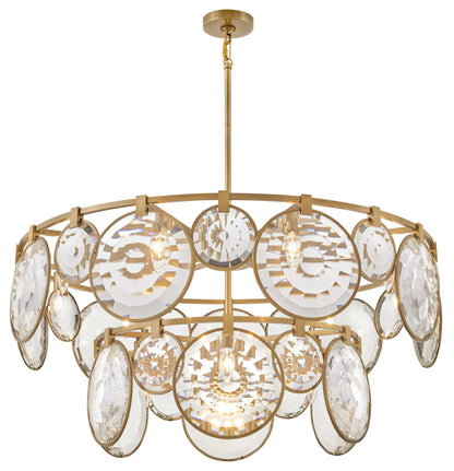 Nala 15 Light 40" Wide Crystal Waterfall Chandelier
