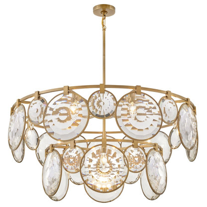 Fredrick Ramond Nala 15 Light 40" Wide Crystal Waterfall Chandelier