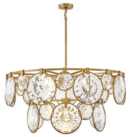 Nala 15 Light 40" Wide Crystal Waterfall Chandelier
