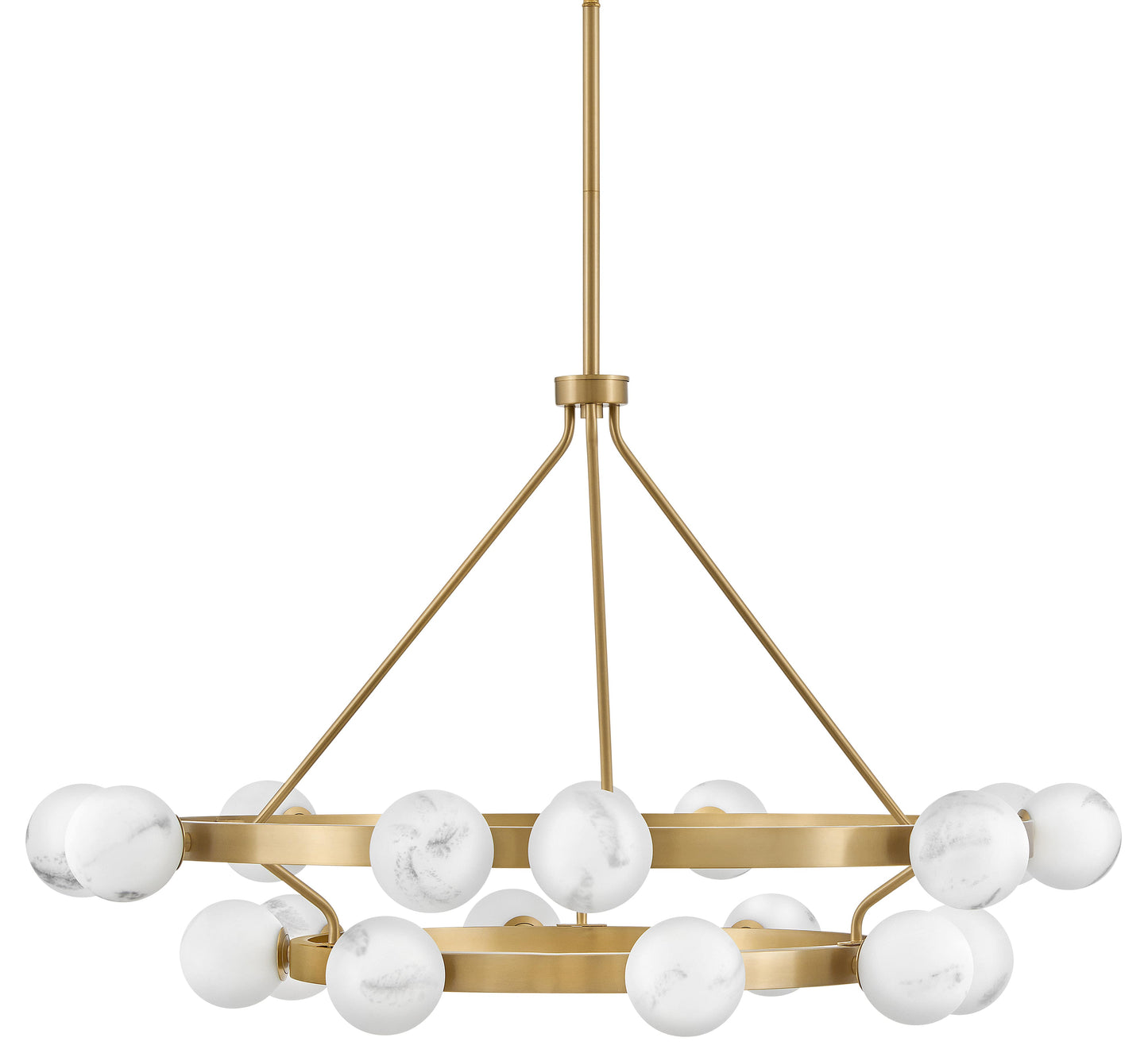 Selene 18 Light 48" Wide Two Tier Chandelier with Swirled Glass Globes