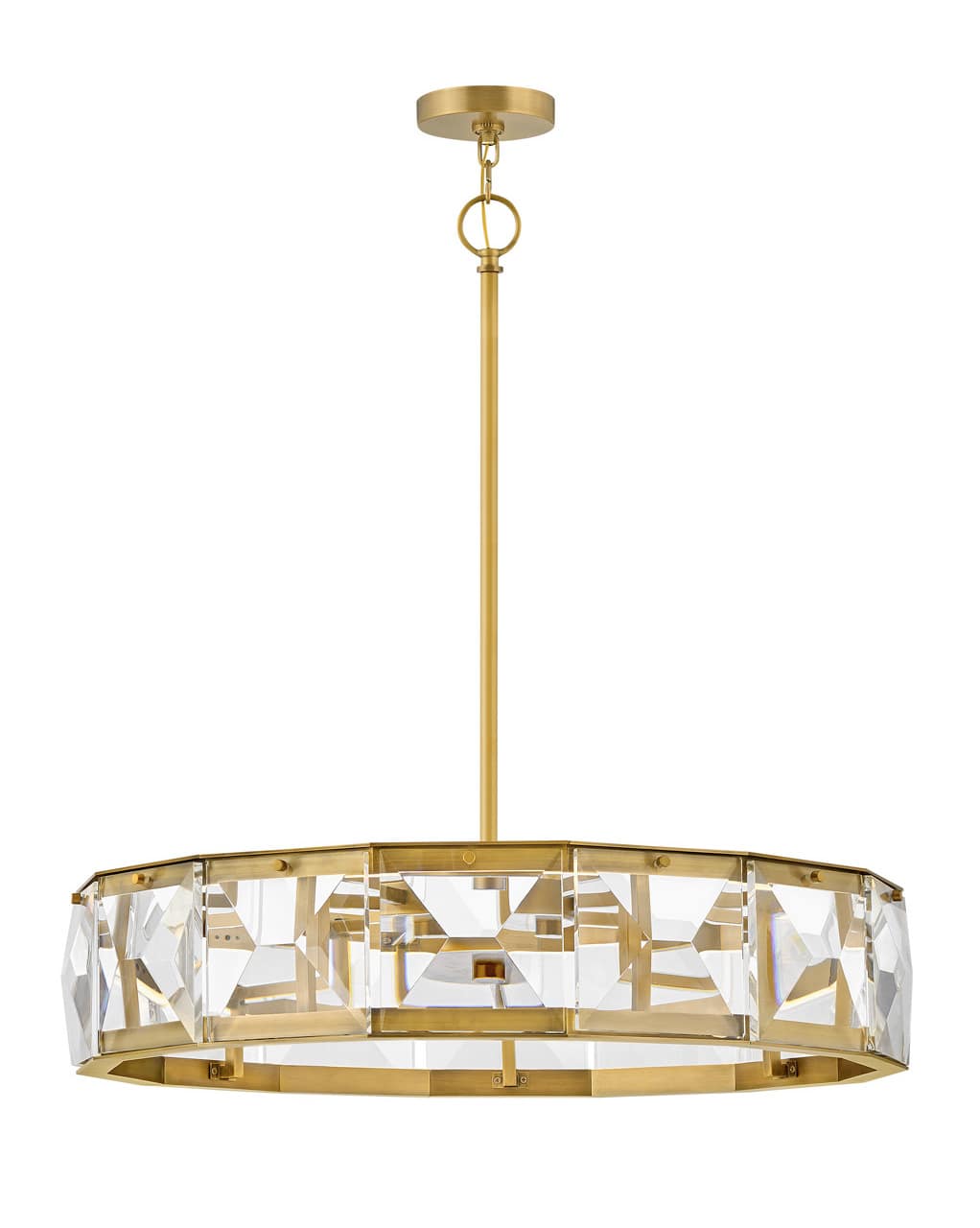 Jolie 30" Wide LED Crystal Drum Chandelier