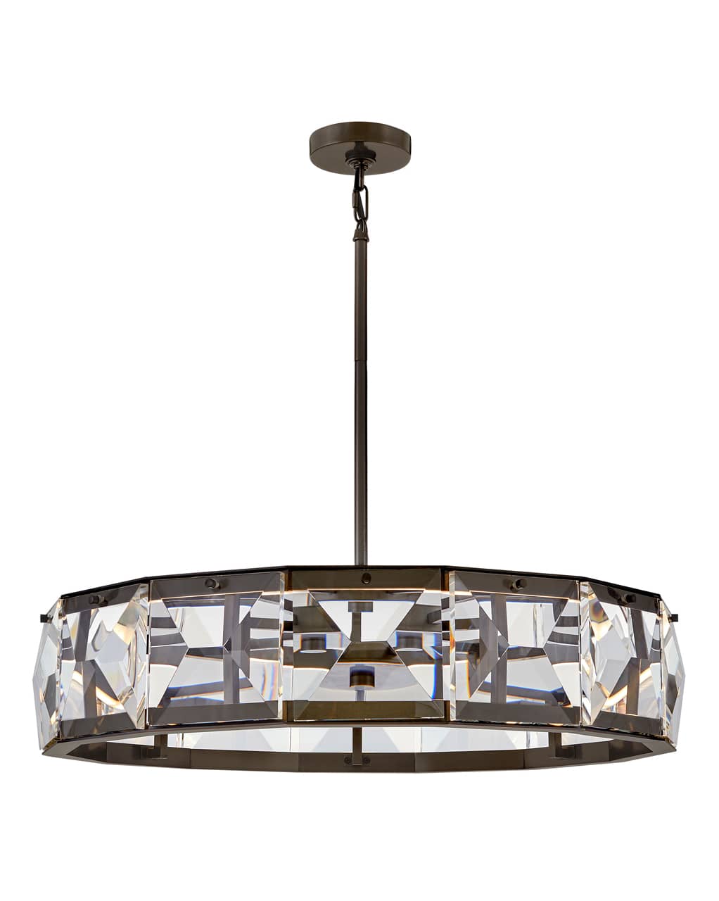 Jolie 30" Wide LED Crystal Drum Chandelier