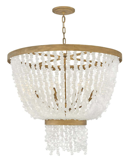 Dune 8 Light 32" Wide Beaded Waterfall Chandelier