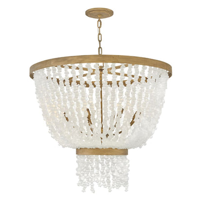 Fredrick Ramond Dune 8 Light 32" Wide Beaded Waterfall Chandelier
