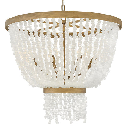 Dune 8 Light 32" Wide Beaded Waterfall Chandelier