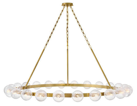 Coco 24 Light 60" Wide Ring Chandelier with Crackle Glass Shades