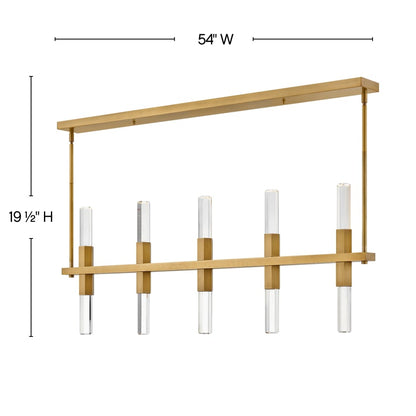 Fredrick Ramond Cecily 10 Light 54" Wide LED Linear Chandelier