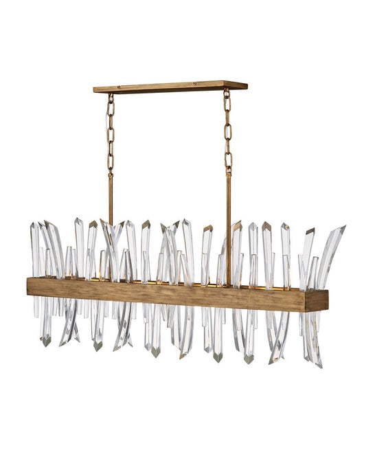Revel 4 Light 42" Wide Crystal Linear Chandelier