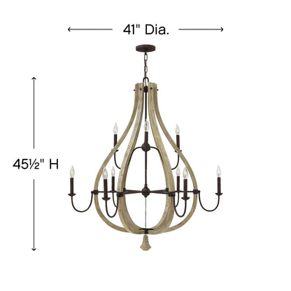 Fredrick Ramond 9 Light 2 Tier Chandelier from the Middlefield Collection