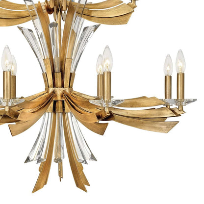 Fredrick Ramond Vida 12 Light 34" Wide Abstract Chandelier