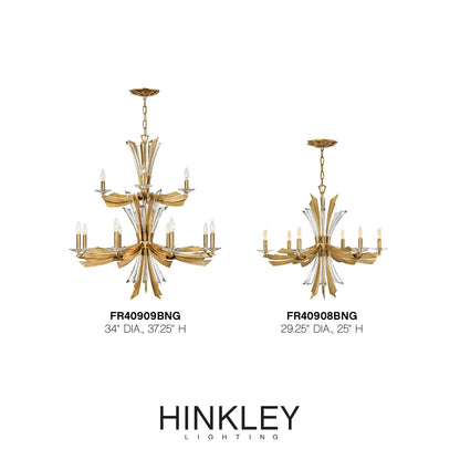 Vida 12 Light 34" Wide Abstract Chandelier