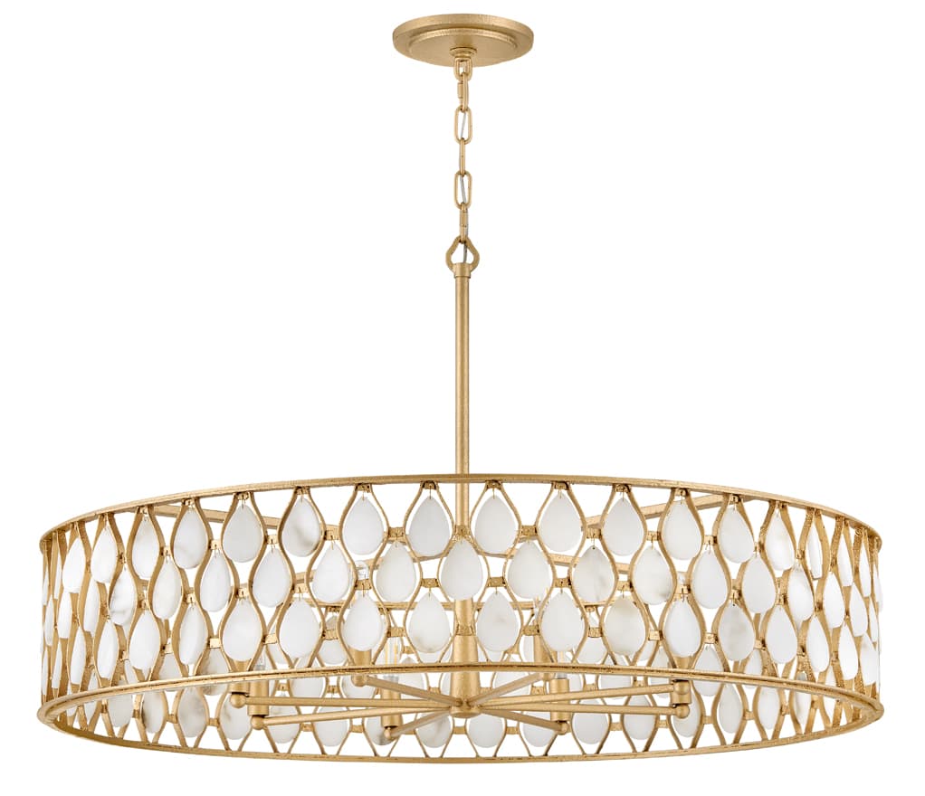 Estie 8 Light 38" Wide Drum Chandelier