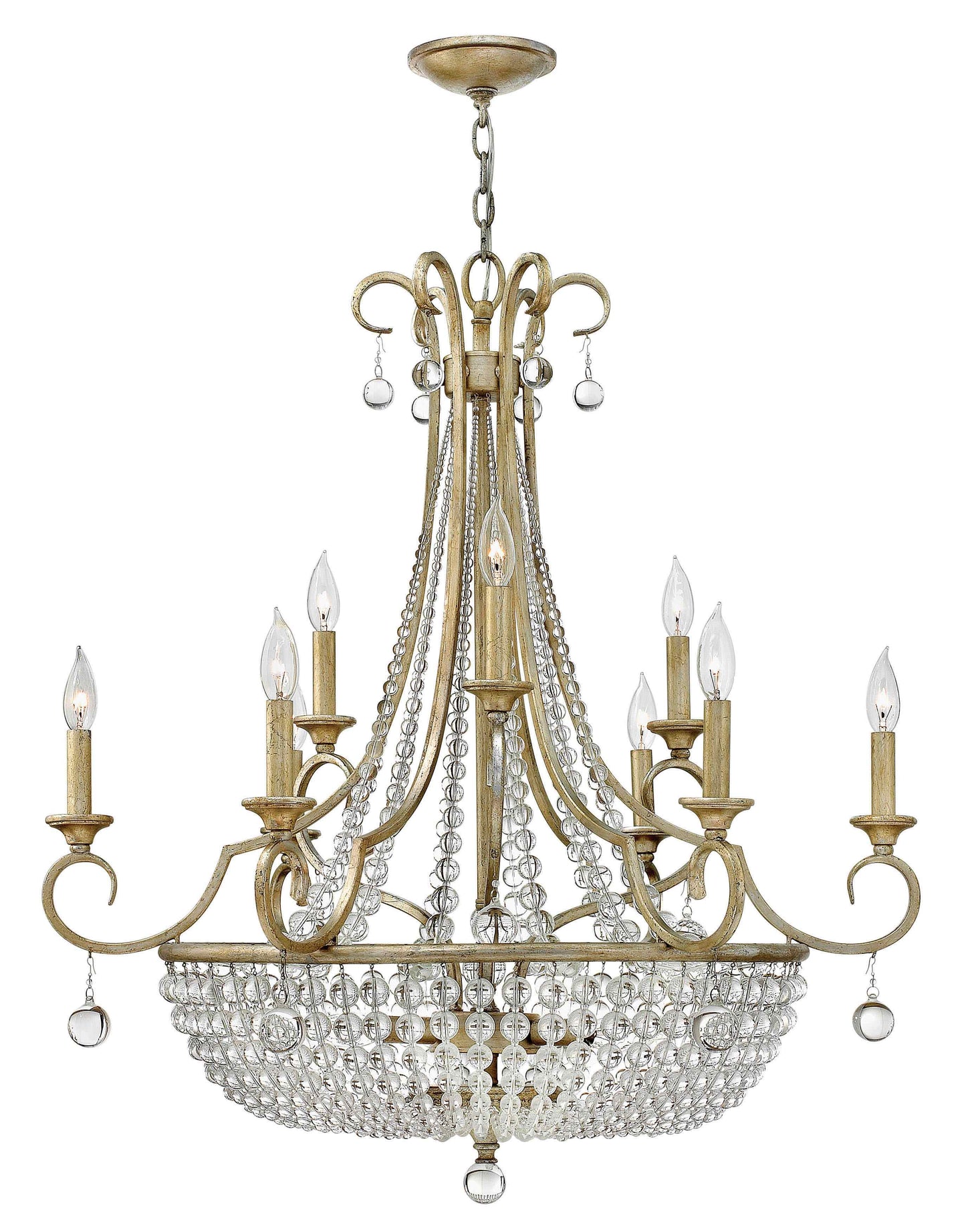12 Light 2 Tier Draped Chandelier from the Caspia Collection