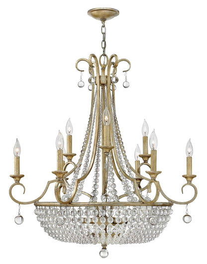 12 Light 2 Tier Draped Chandelier from the Caspia Collection