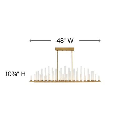 Fredrick Ramond Trinity 50 Light 48" Wide LED Linear Chandelier