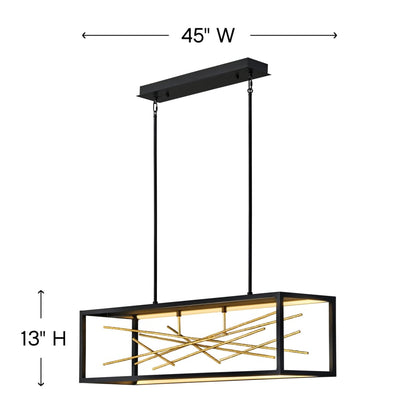 Fredrick Ramond Styx 45" Wide LED Abstract Chandelier