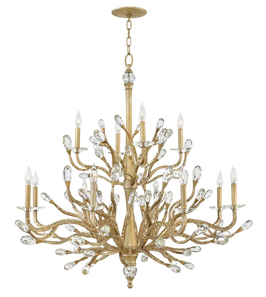 12 Light 2 Tier Candle Style Chandelier from the Eve Collection