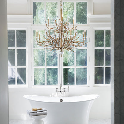 12 Light 2 Tier Candle Style Chandelier from the Eve Collection