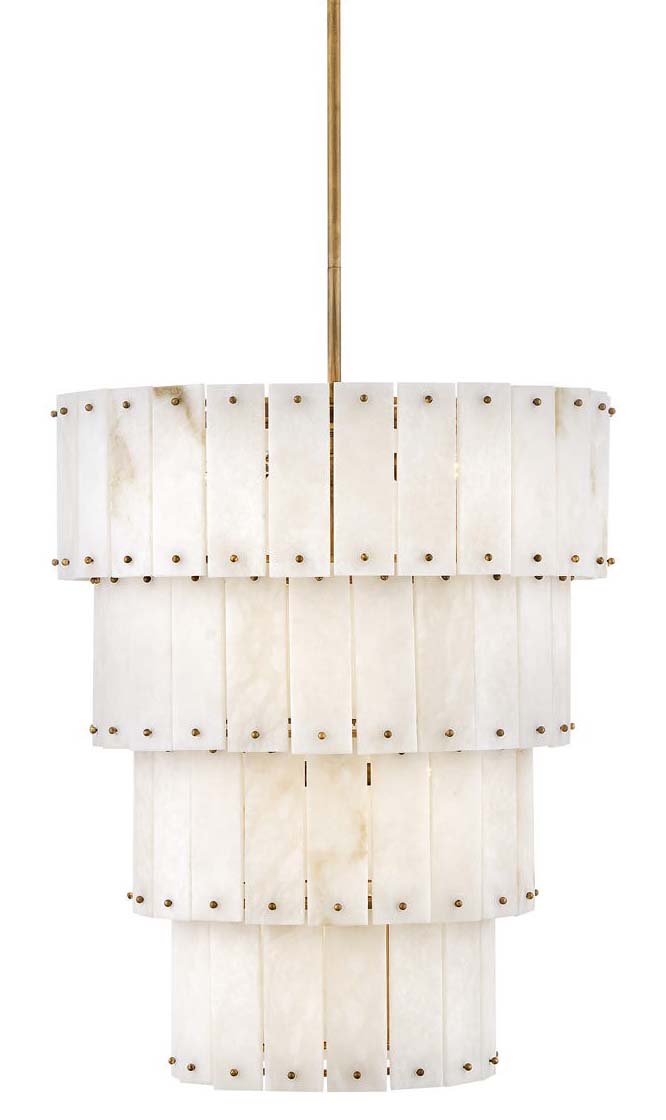 Simone 9 Light 24" Wide Waterfall Chandelier with Alabaster Shades