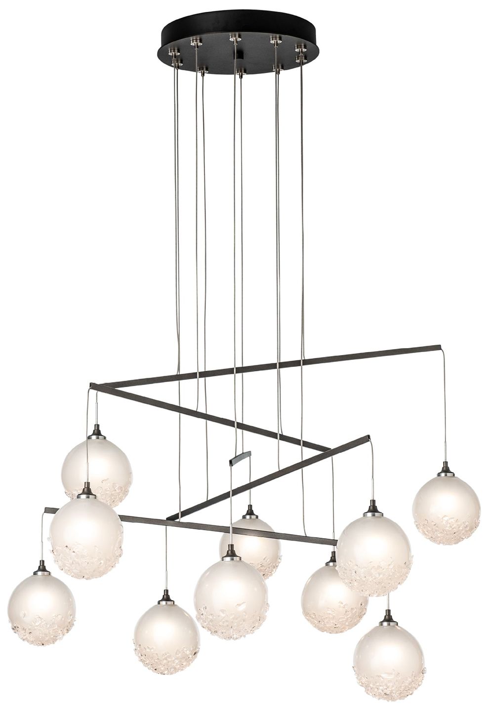 Fritz 37.4" Wide 10-Light Oil Rubbed Bronze Globe Mobile Pendant