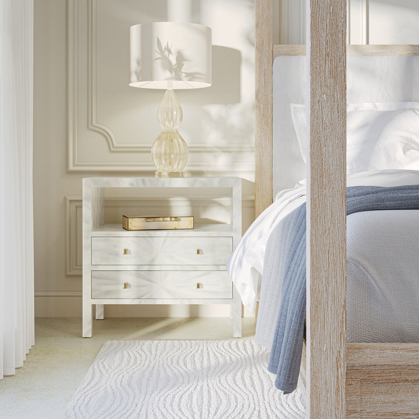 Phoenix Faux Horn Nightstand