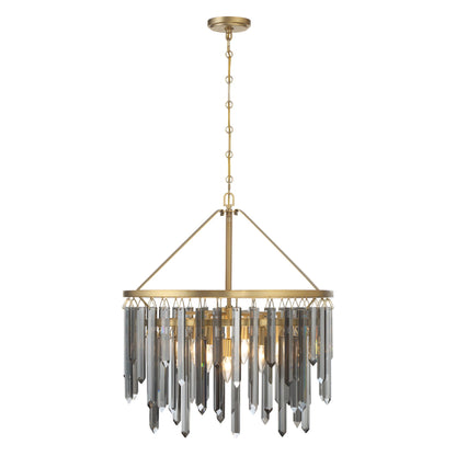 Gemma 24'' Modern Gold Chandelier Black 24"W x 26.5"H x 24"D